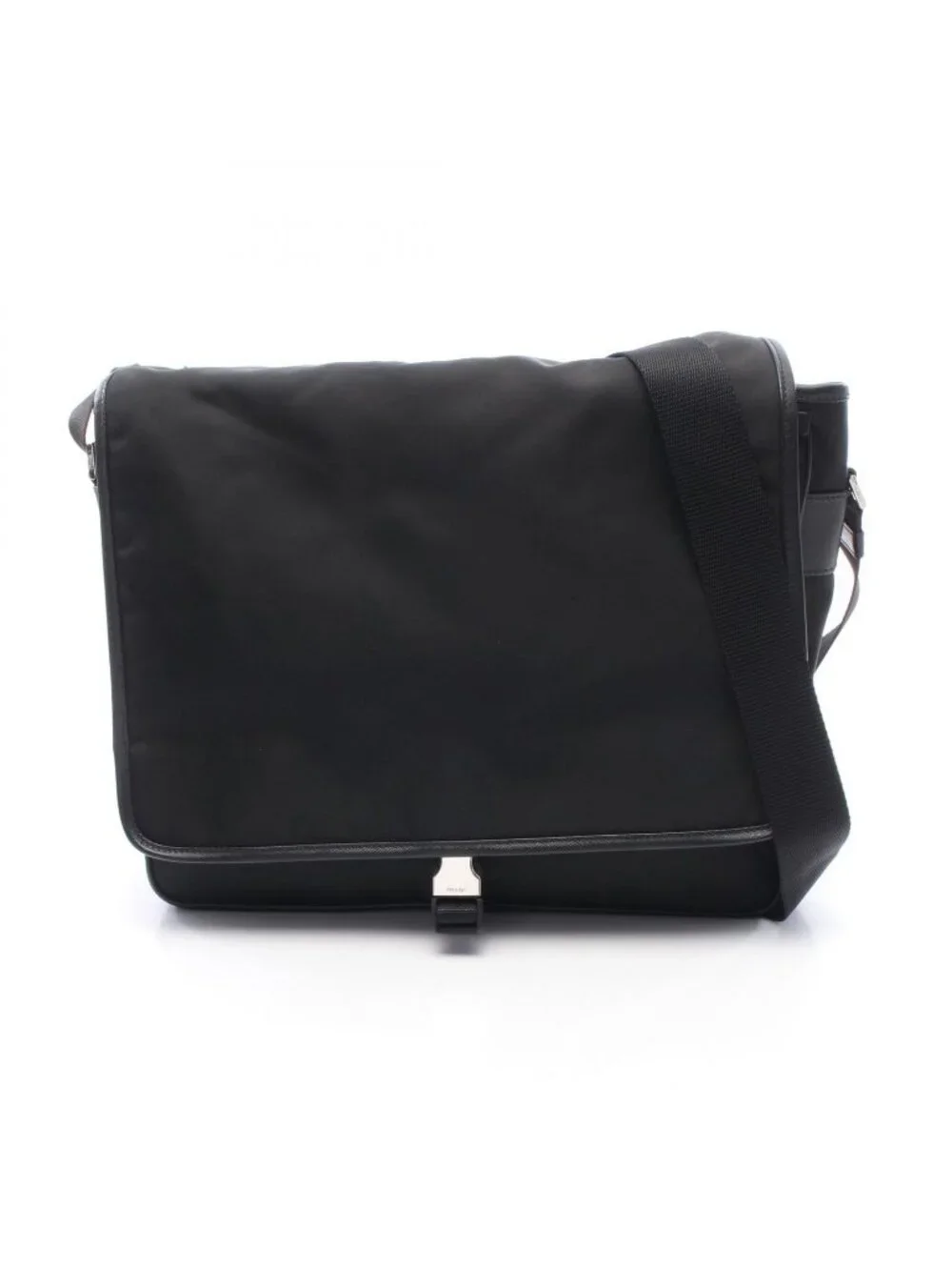 Prada Shoulder Bag Black Nylon Leather